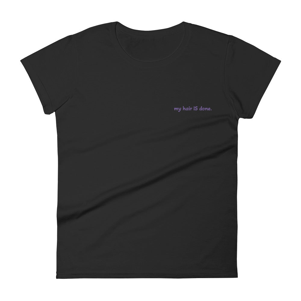 my hair is done, period tee (purple embroidery) *more colors*