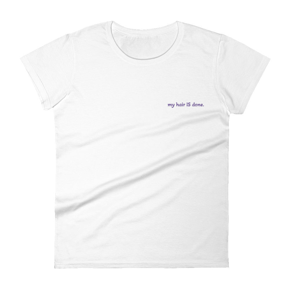 my hair is done, period tee (purple embroidery) *more colors*